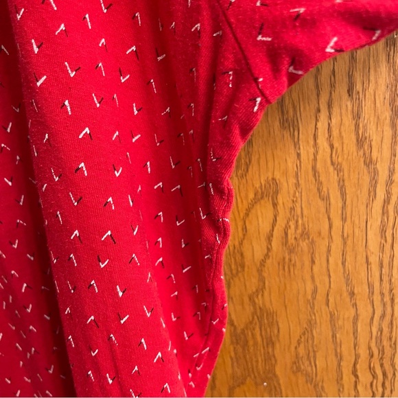 Girlfriend Plus Size 3/4 Sleeve T-shirt Red with pattern 60% Cotton 40% Viscose - Picture 6 of 12